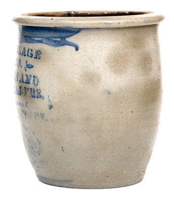WM. HASLAGE & CO. / GROCERS AND TEA DEALERS Pittsburgh, PA Stoneware Advertising Jar