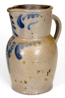 J. M. HICKERSON / STRASBURG, VA Stoneware Pitcher w/ Floral Decoration