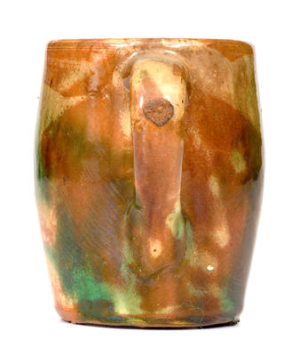 Strasburg, Virginia Multi-Glazed Redware Mug, circa 1890