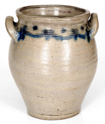 Small-Sized NYC Stoneware Jar, probably Crolius Family, early 19th century