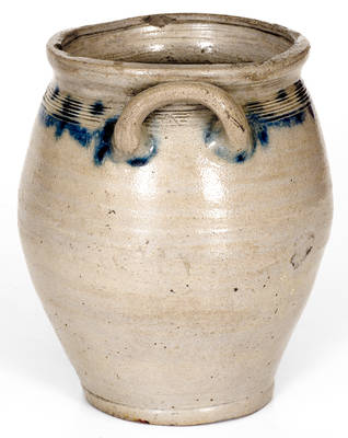 Small-Sized NYC Stoneware Jar, probably Crolius Family, early 19th century