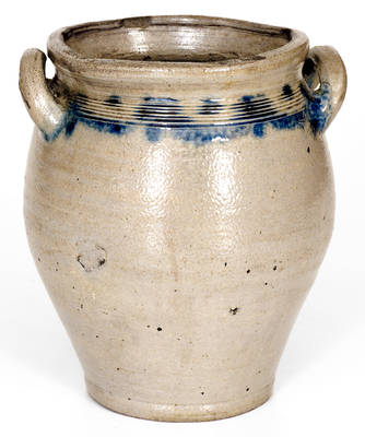 Small-Sized NYC Stoneware Jar, probably Crolius Family, early 19th century