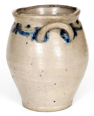 Small-Sized NYC Stoneware Jar, probably Crolius Family, early 19th century