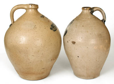 Lot of Two: Ovoid Stoneware Jugs