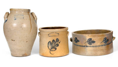 Lot of Three: American Stoneware Vessels