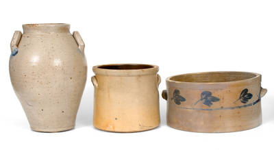 Lot of Three: American Stoneware Vessels