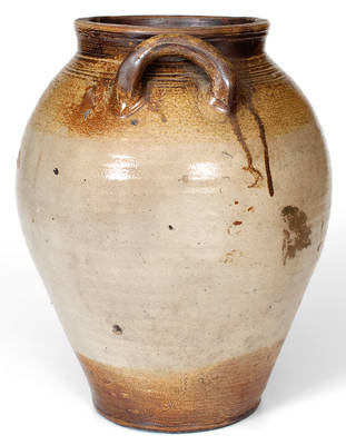 3 Gal. BOSTON Stoneware Jar with Double Iron-Oxide Dipped Decoration, early 19th century
