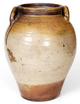 3 Gal. BOSTON Stoneware Jar with Double Iron-Oxide Dipped Decoration, early 19th century