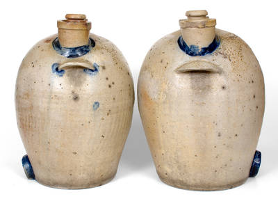 Extremely Rare Pair of Chemical Stoneware Coolers, Baltimore, MD, circa 1840