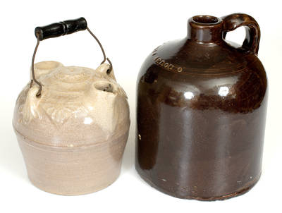 Lot of Two: WEEKS / AKRON, OHIO Stoneware Jugs
