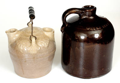 Lot of Two: WEEKS / AKRON, OHIO Stoneware Jugs