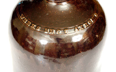 Lot of Two: WEEKS / AKRON, OHIO Stoneware Jugs