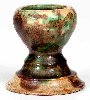 Shenandoah Valley Multi-Glazed Redware Egg Cup