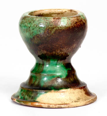 Shenandoah Valley Multi-Glazed Redware Egg Cup