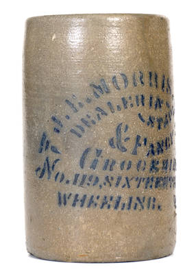Wheeling, WV Stoneware Advertising Canning Jar, (Greensboro, PA origin)