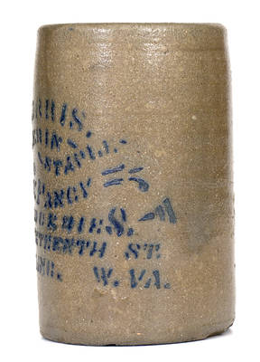 Wheeling, WV Stoneware Advertising Canning Jar, (Greensboro, PA origin)