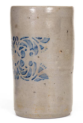 Large-Sized Western PA Stoneware Canning Jar w/ Stenciled Floral Design