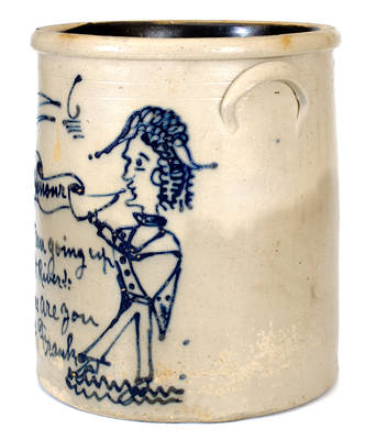 Outstanding and Important Election of 1868 Stoneware Crock w/ Horatio Seymour 