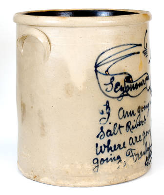 Outstanding and Important Election of 1868 Stoneware Crock w/ Horatio Seymour 