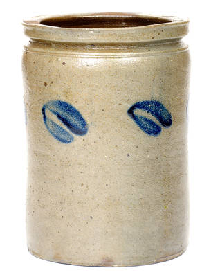 Rare 1/2 Gal. G. & A. BLACK, Somerfield, PA Decorated Stoneware Jar