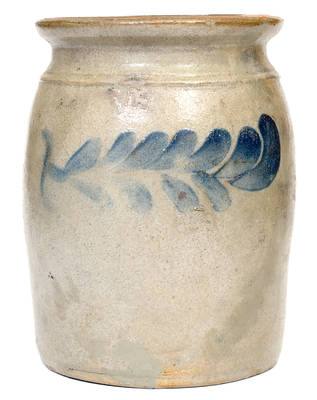 Very Rare Beaver, PA Stoneware Jar with Incised "Fowler" Signature