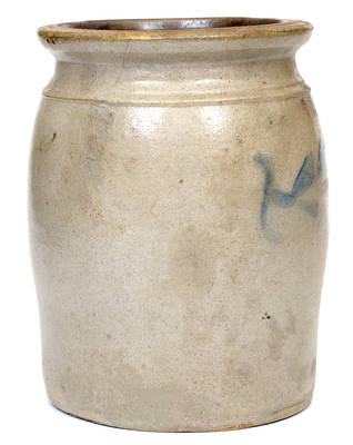 Very Rare Beaver, PA Stoneware Jar with Incised "Fowler" Signature