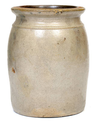 Very Rare Beaver, PA Stoneware Jar with Incised "Fowler" Signature