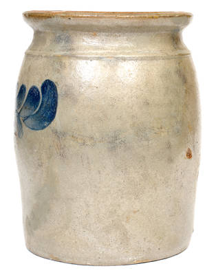 Very Rare Beaver, PA Stoneware Jar with Incised "Fowler" Signature