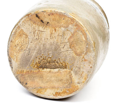 Very Rare Beaver, PA Stoneware Jar with Incised "Fowler" Signature