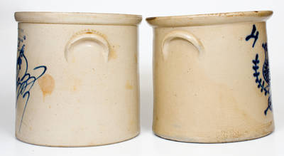 Lot of Two: New York State Stoneware Bird Crocks