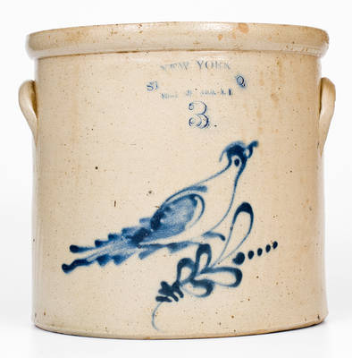 3 Gal. NEW YORK STONEWARE CO. Stoneware Bird Crock