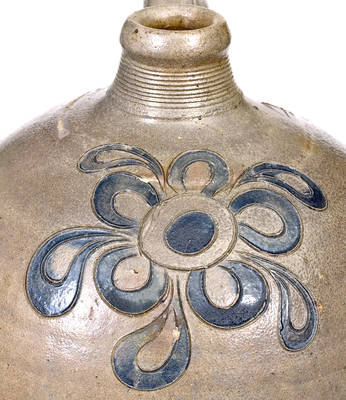 Exceedingly Rare and Important Incised Southern Stoneware Jug, Virginia or Tennessee