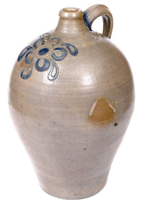 Exceedingly Rare and Important Incised Southern Stoneware Jug, Virginia or Tennessee