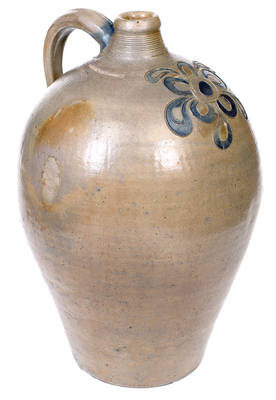 Exceedingly Rare and Important Incised Southern Stoneware Jug, Virginia or Tennessee