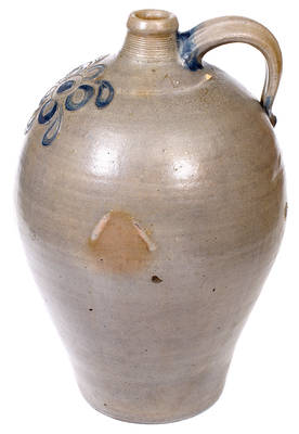 Exceedingly Rare and Important Incised Southern Stoneware Jug, Virginia or Tennessee