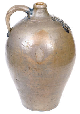 Exceedingly Rare and Important Incised Southern Stoneware Jug, Virginia or Tennessee
