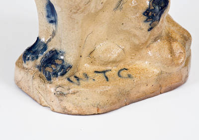 Extremely Rare attrib. F.H. Cowden / Harrisburg, PA Stoneware Spaniel