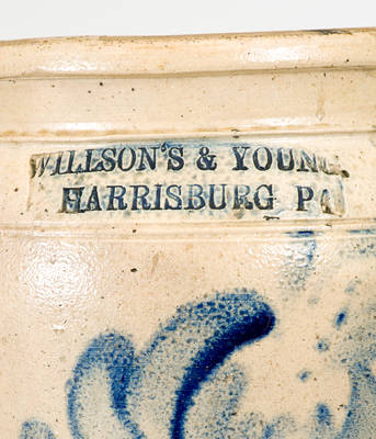 Very Rare WILLSON S & YOUNG / HARRISBURG, PA Stoneware Jar