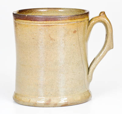 Extremely Rare JOHN BELL, Waynesboro, PA Stoneware Mug w/ Unusual Glaze Treatment