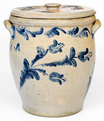 Important JOHN BELL / WAYNESBORO Stoneware Jar Made for Annie Bell by Husband Victor Conrad Bell