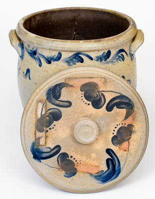Important JOHN BELL / WAYNESBORO Stoneware Jar Made for Annie Bell by Husband Victor Conrad Bell