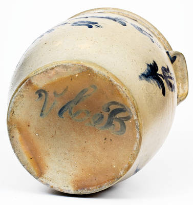 Important JOHN BELL / WAYNESBORO Stoneware Jar Made for Annie Bell by Husband Victor Conrad Bell