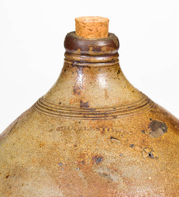 1 Gal. CHARLESTOWN Stoneware Jug with Iron-Oxide Dip