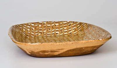 Combed Slipware Earthenware Baking Dish, Staffordshire, England, 19th century