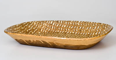 Combed Slipware Earthenware Baking Dish, Staffordshire, England, 19th century