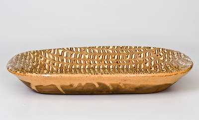 Combed Slipware Earthenware Baking Dish, Staffordshire, England, 19th century