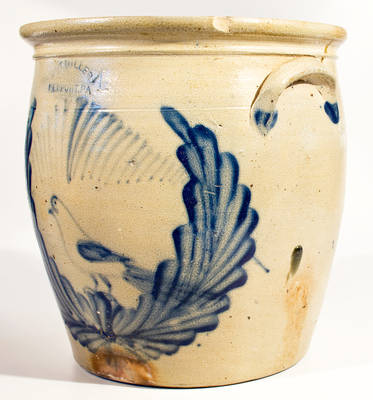 Exceptional M & T Miller (Newport, PA) Stoneware Bird Jar