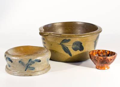 Lot of Three: Mid-Atlantic Stoneware and Redware