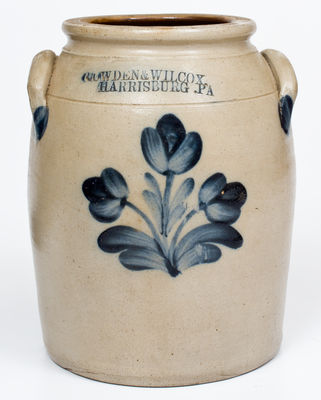 One-Gallon COWDEN & WILCOX / HARRISBURG, PA Stoneware Jar