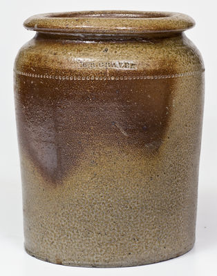 Salt-Glazed Stoneware Jar, Stamped 